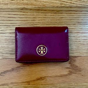 Tory Burch Mini Wallet/Card Holder in Deep Purple